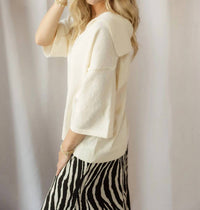 Elle Grey - Camille Open Collar Top