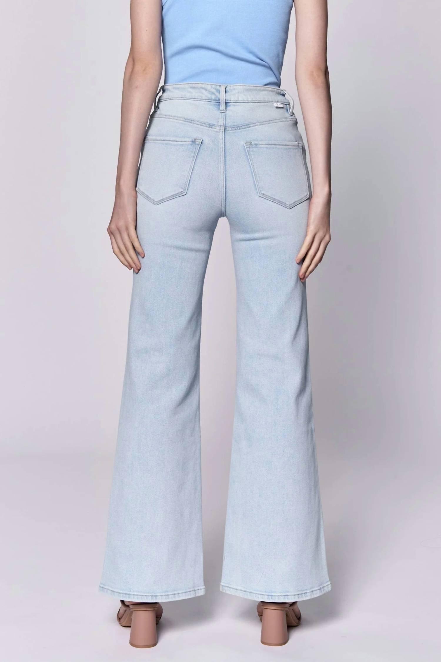 DEAR JOHN DENIM Fiona Wide Leg Jeans in finn - women's jeans - detail view