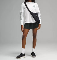 lululemon Tennis Club Layered Long Sleeve TShirt in white - women's long sleeve top - detail view