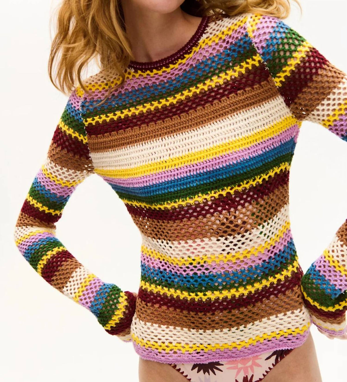 Carolina K - Mila Crochet Long Sleeve Top