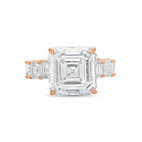 Diana M Jewels - Women's Asscher Lab-Grown Diamond Engagement Ring (15.00 Ct) - Grand