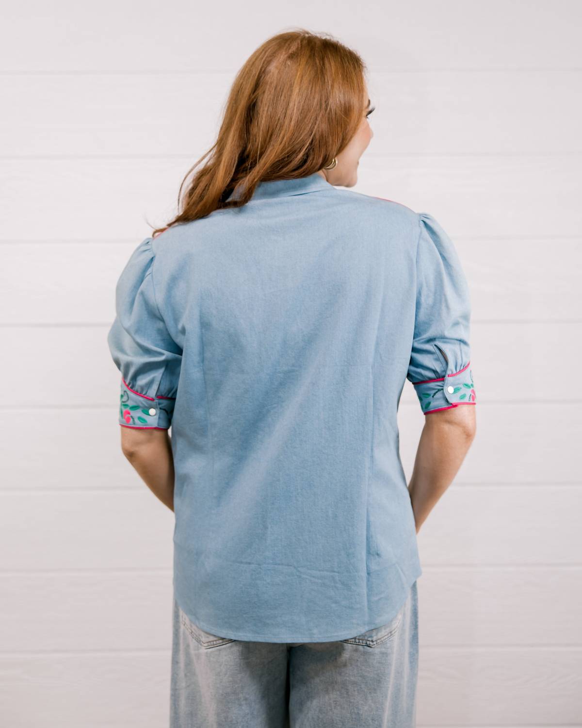 Oh My Stars Apparel - Loretta Chambray Western Top