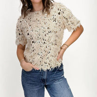 Ivy Jane - Dahlia Fuzzy Sparkle Tee
