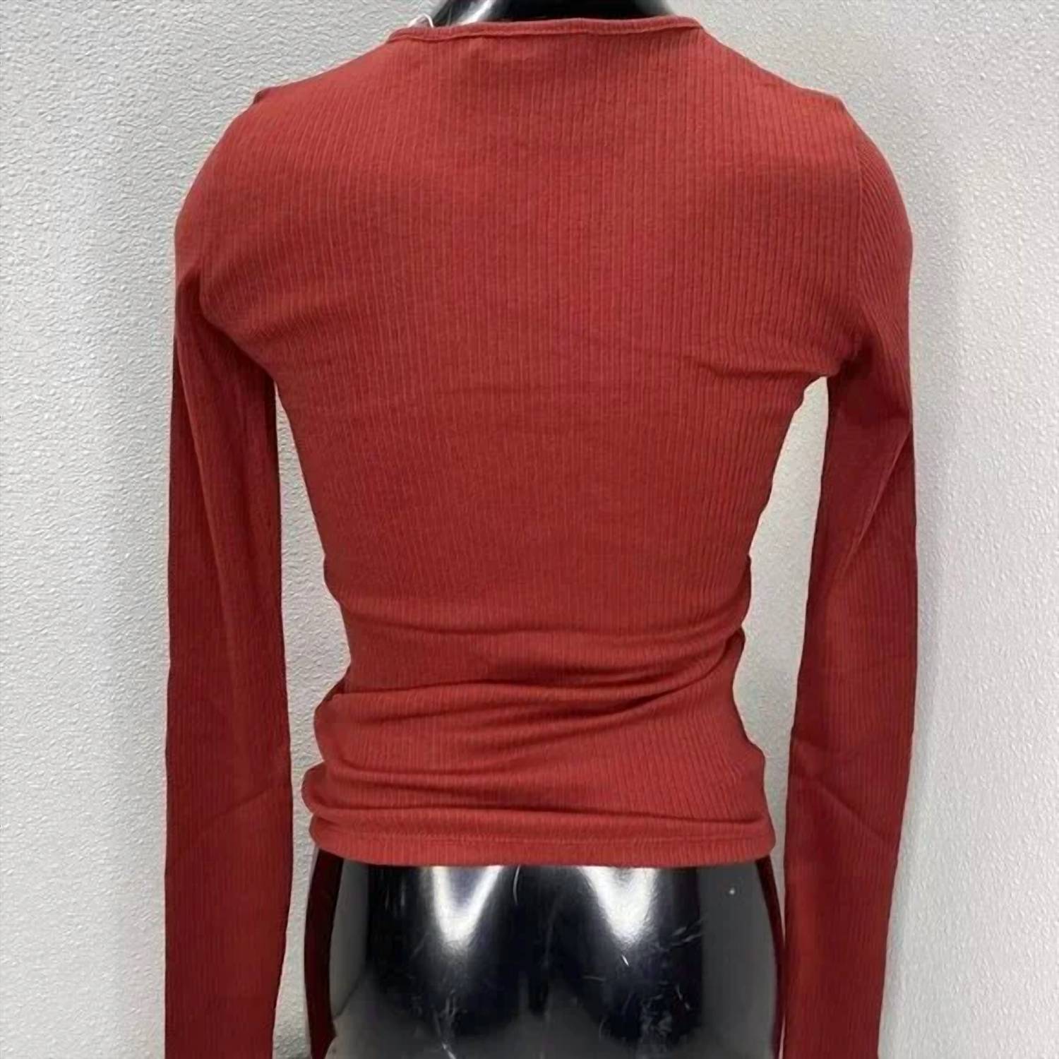 Vince - Women's Ribbed Pima Cotton Long-sleeve T-shirt