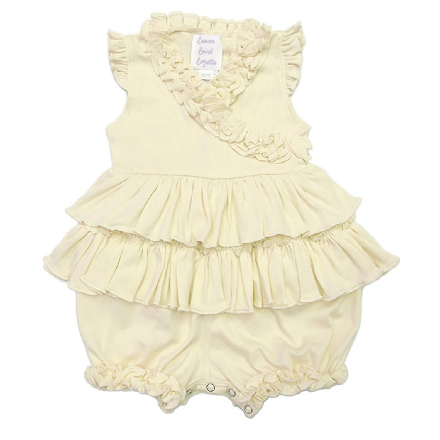 Lemon Loves Layette - Baby Girls' Lotus Romper