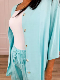 Dear Scarlett - Daze High-rise Rayon Blend Wide Leg Pant Set