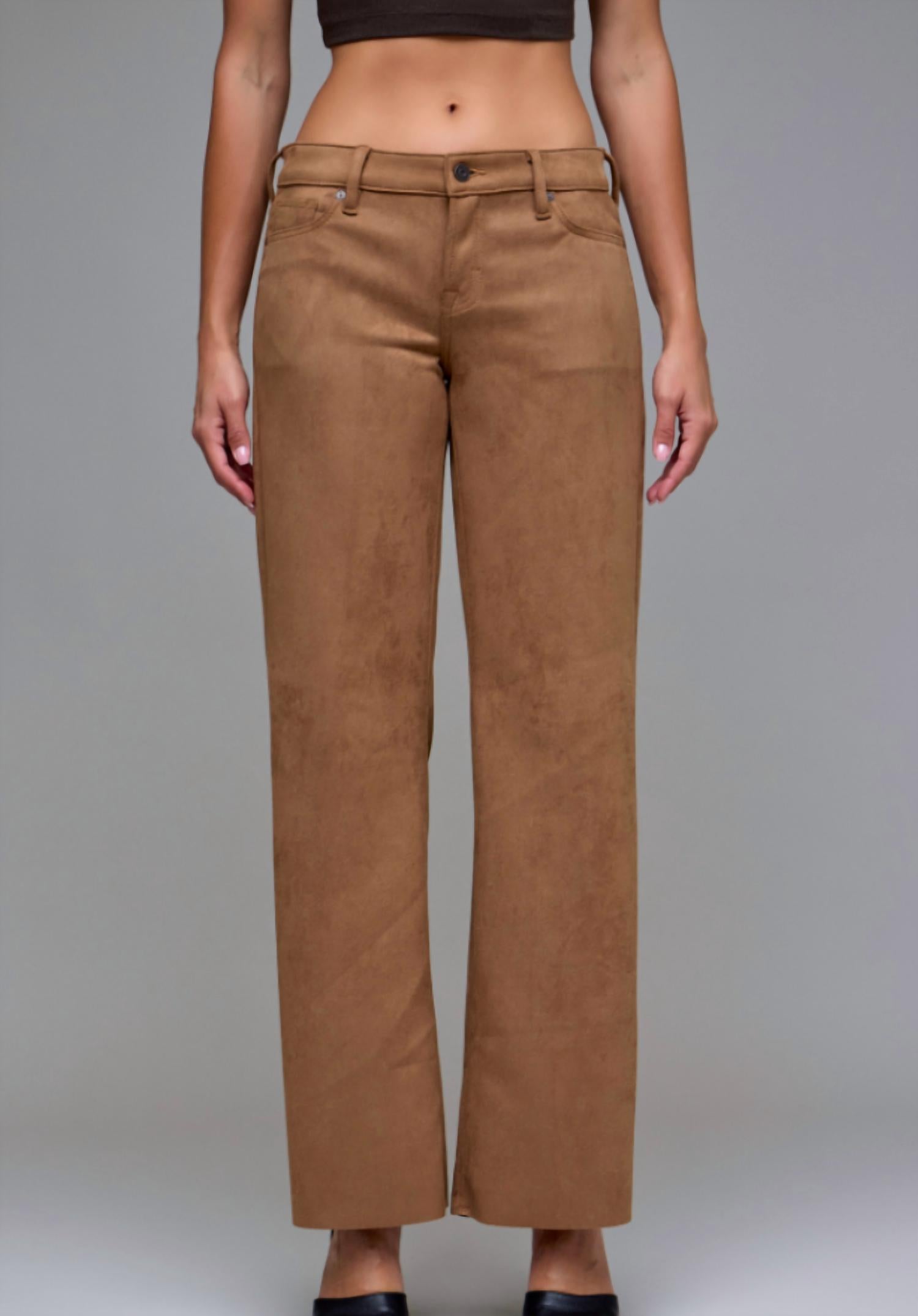 Hidden - Women's Suede Comfort Flare Pants