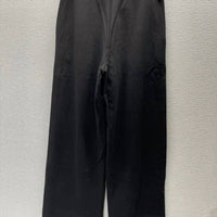 ALEMBIKA Women’s Slinky Flow Colorblock Pants in black ivory - women's pants - detail view