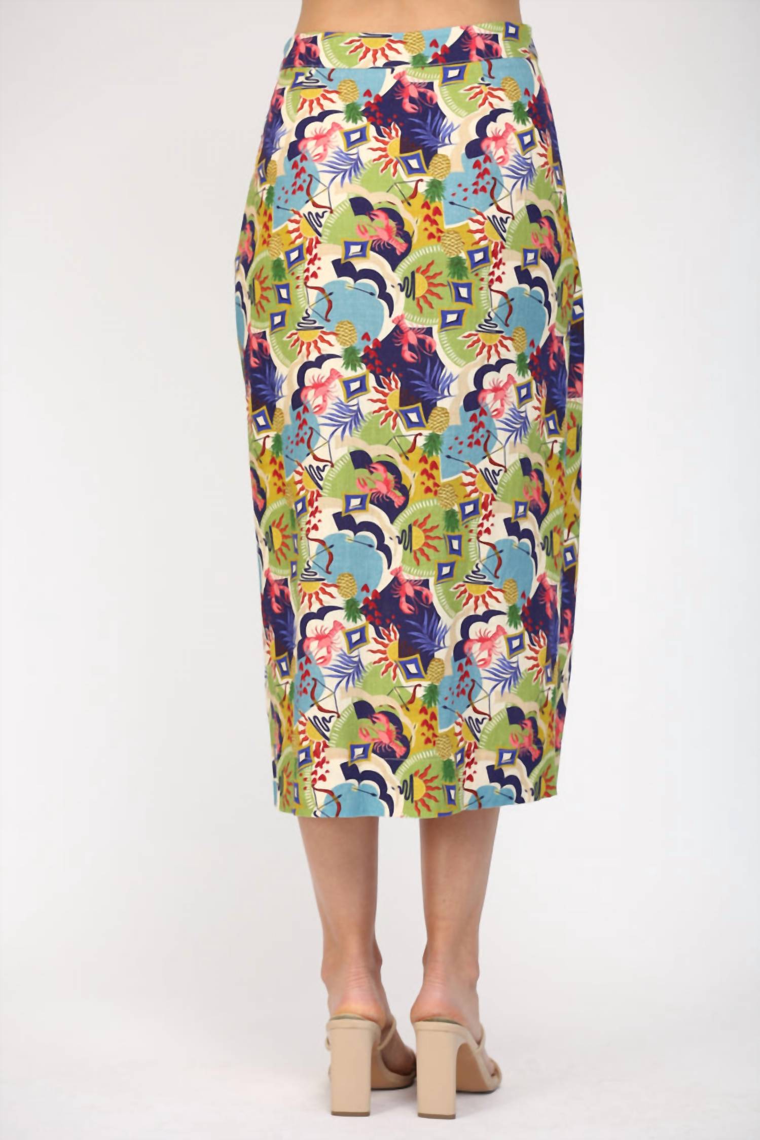 Fate By Lfd - Wave Color Contrast Wrap Midi Skirt