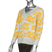 Tribal - Women's Long Sleeve V-neck Intarsia Sweater