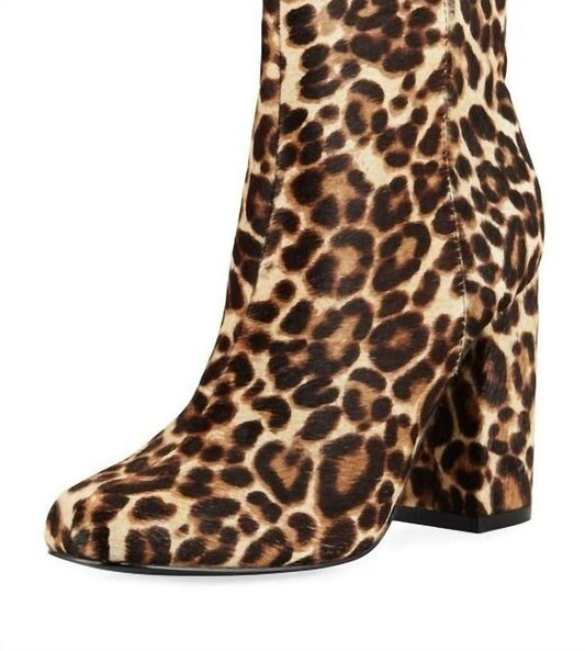 Charles By Charles David - Women Studio Leopard Print Calf Hair Block Heel Booties