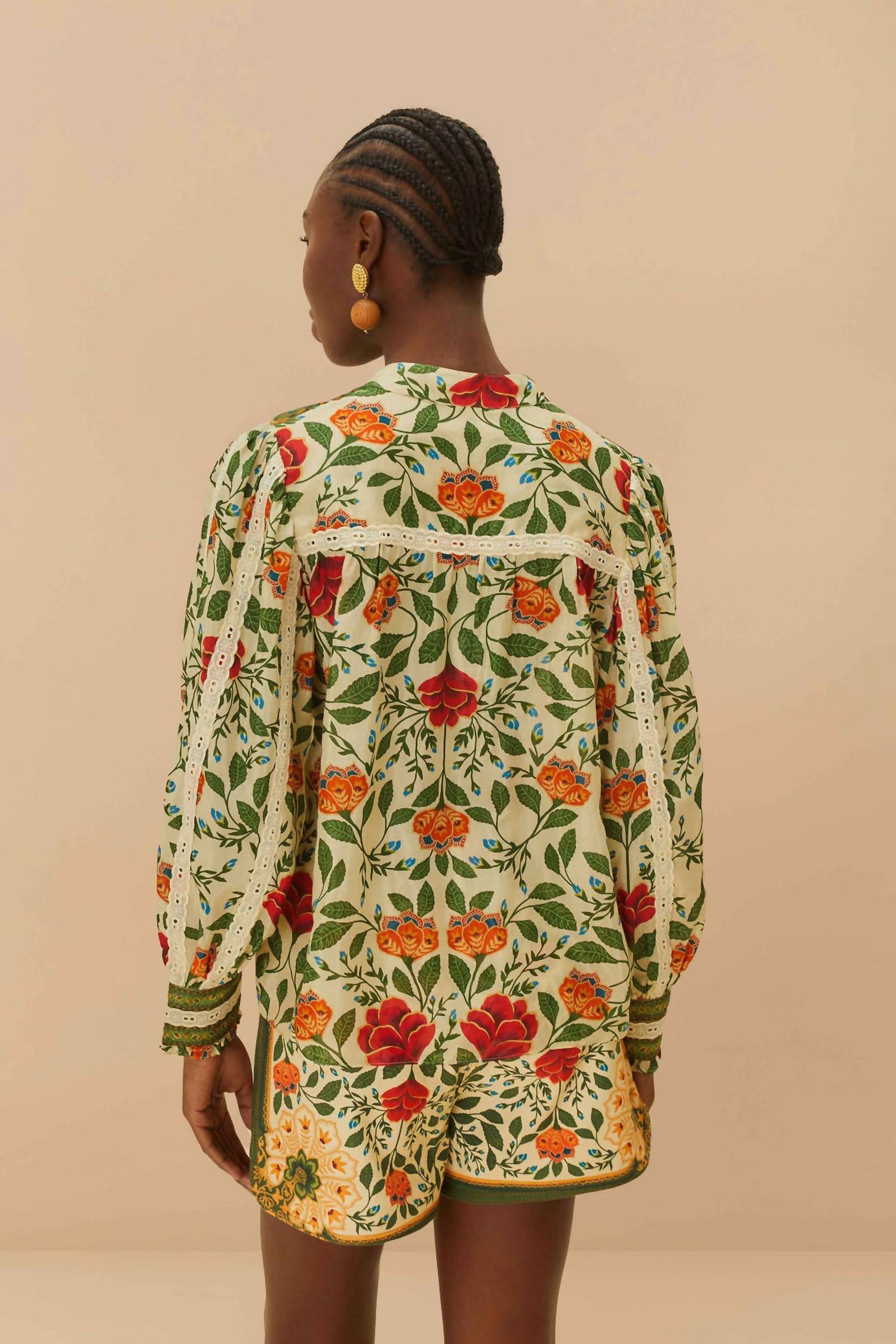 Farm Rio - Sand Garden Tapestry Blouse