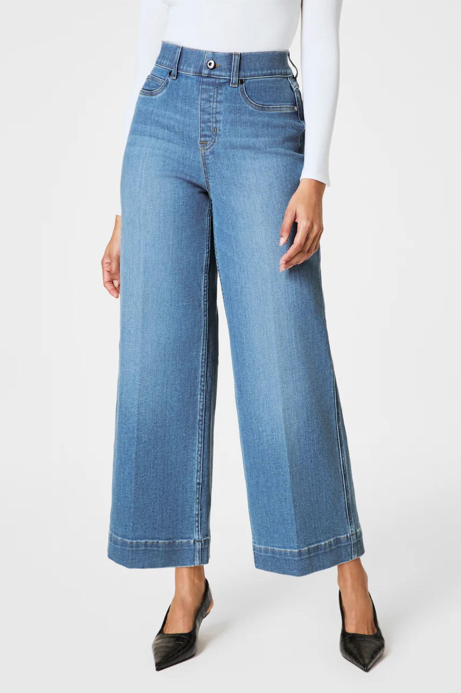 Spanx - Cropped Wide Leg Crop Jeans