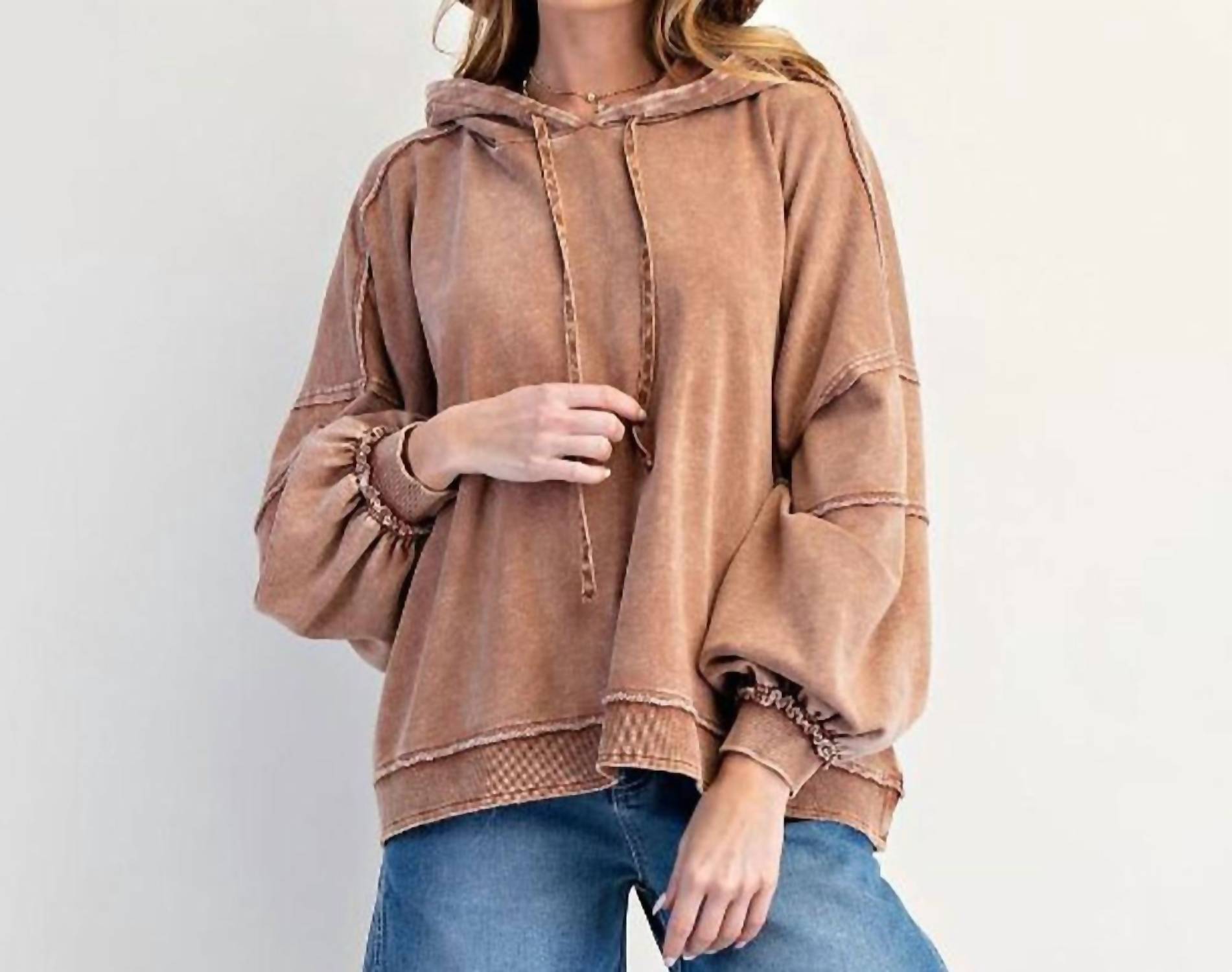 Easel - Glen Flowy Detailed Hoodie