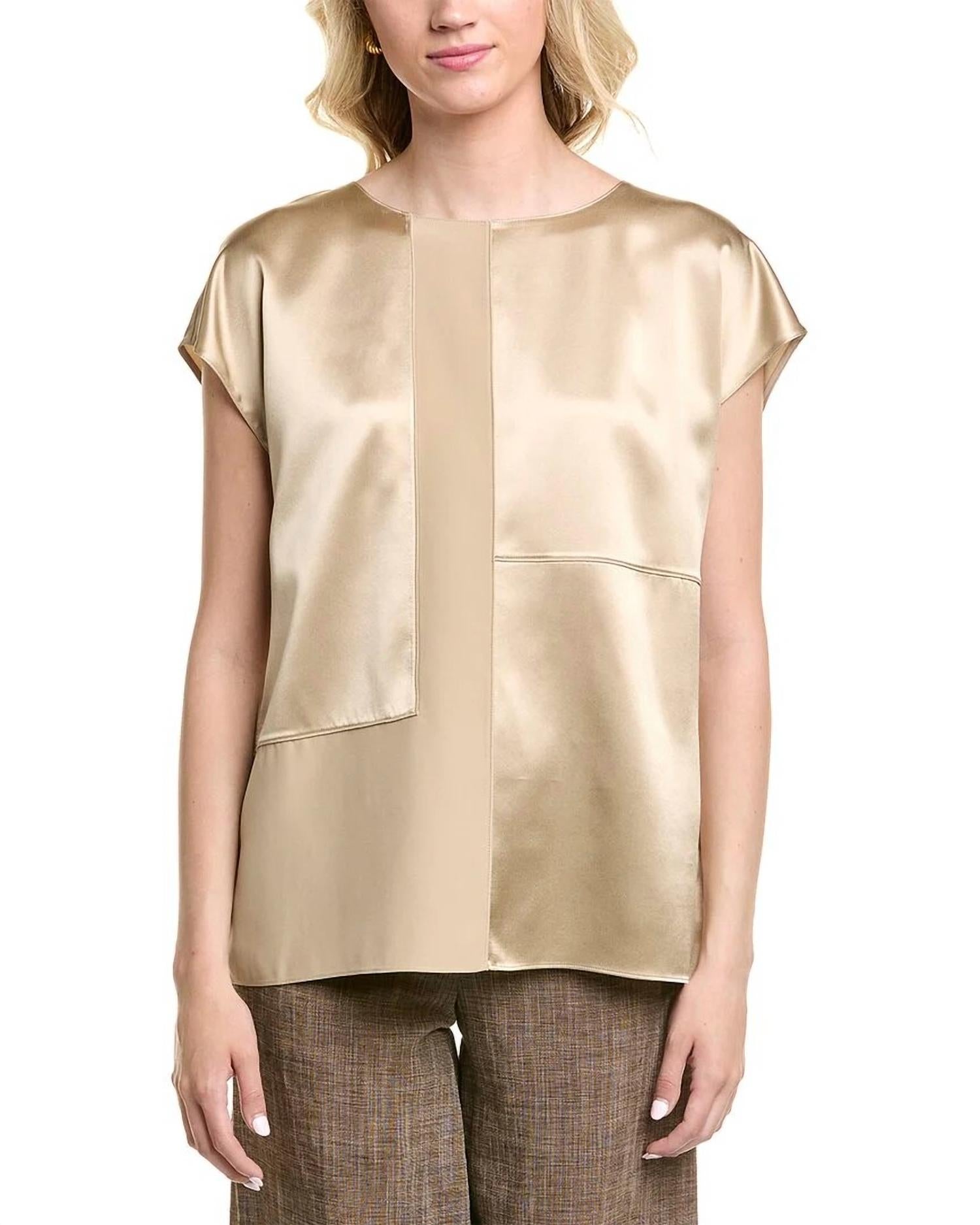 Lafayette 148 - SILK BLOCK PANEL DOLMAN BLOUSE