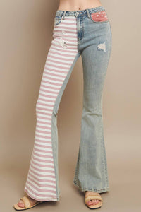 Wisteria Lane - Flag Bellbottom Jeans
