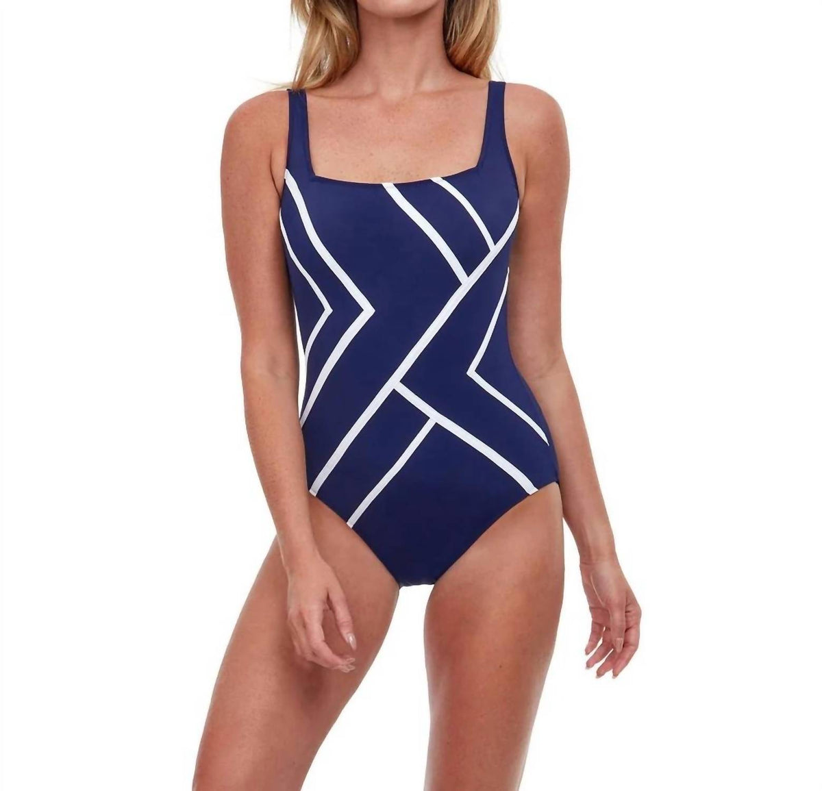 Gottex - Mirage Full Coverage Square Neck One Piece Swimsuit