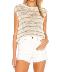 Free People Wave After Wave Top in neutral combo - women's tank top