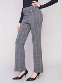 Charlie B - Glen Plaid Flare Pants