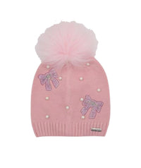 Bari Lynn - Girl's Crystal Bow Winter Hat