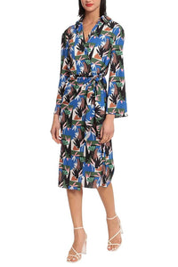Donna Morgan - Long Sleeve Wrap Dress