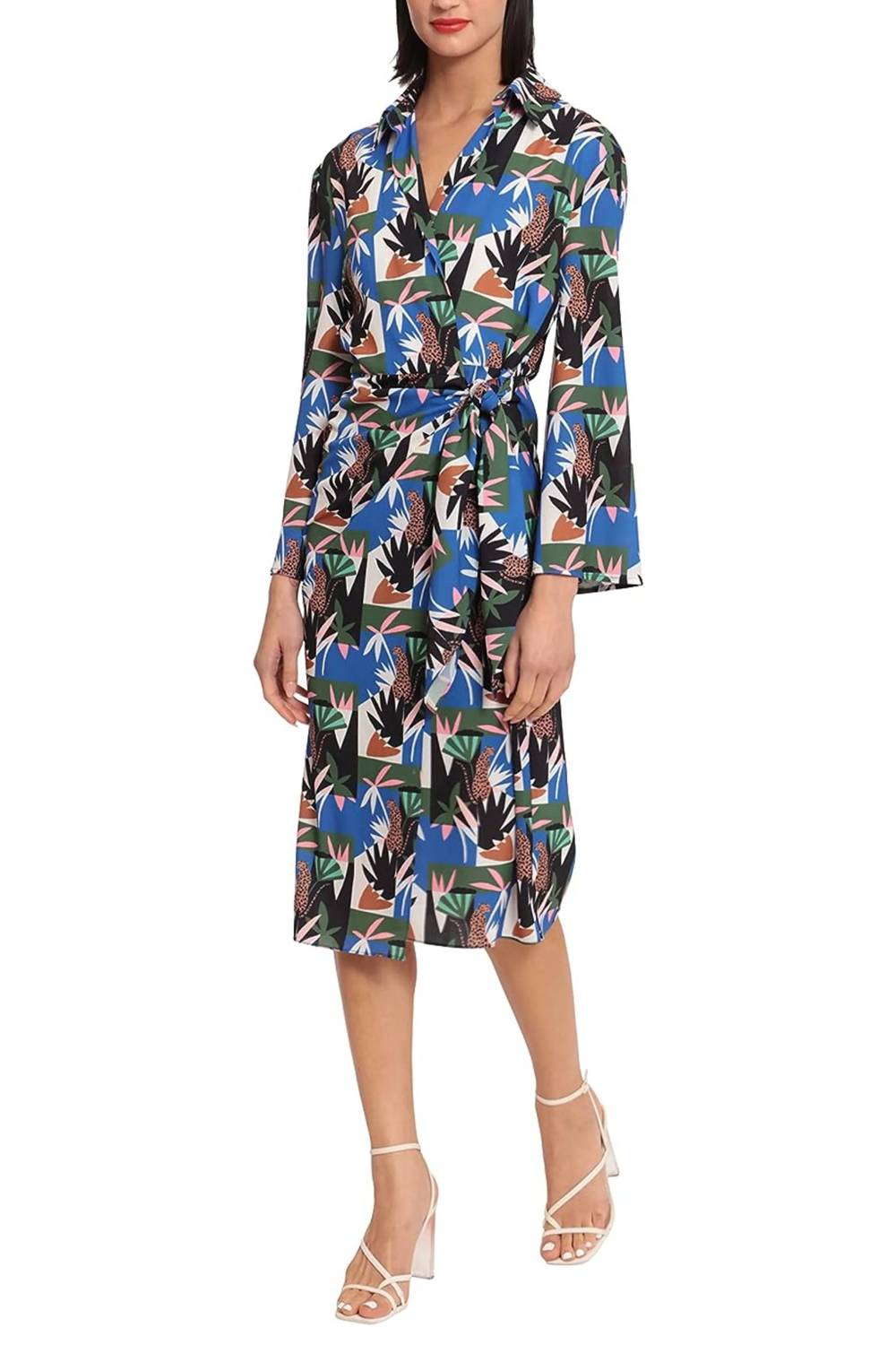 Donna Morgan - Long Sleeve Wrap Dress