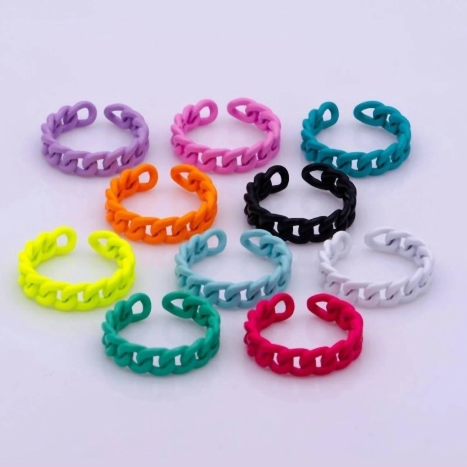 Aim Eternal - Women's Enamel Curb Chain Ring