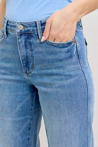 Judy Blue - Mid Rise Tummy Control Straight Jeans