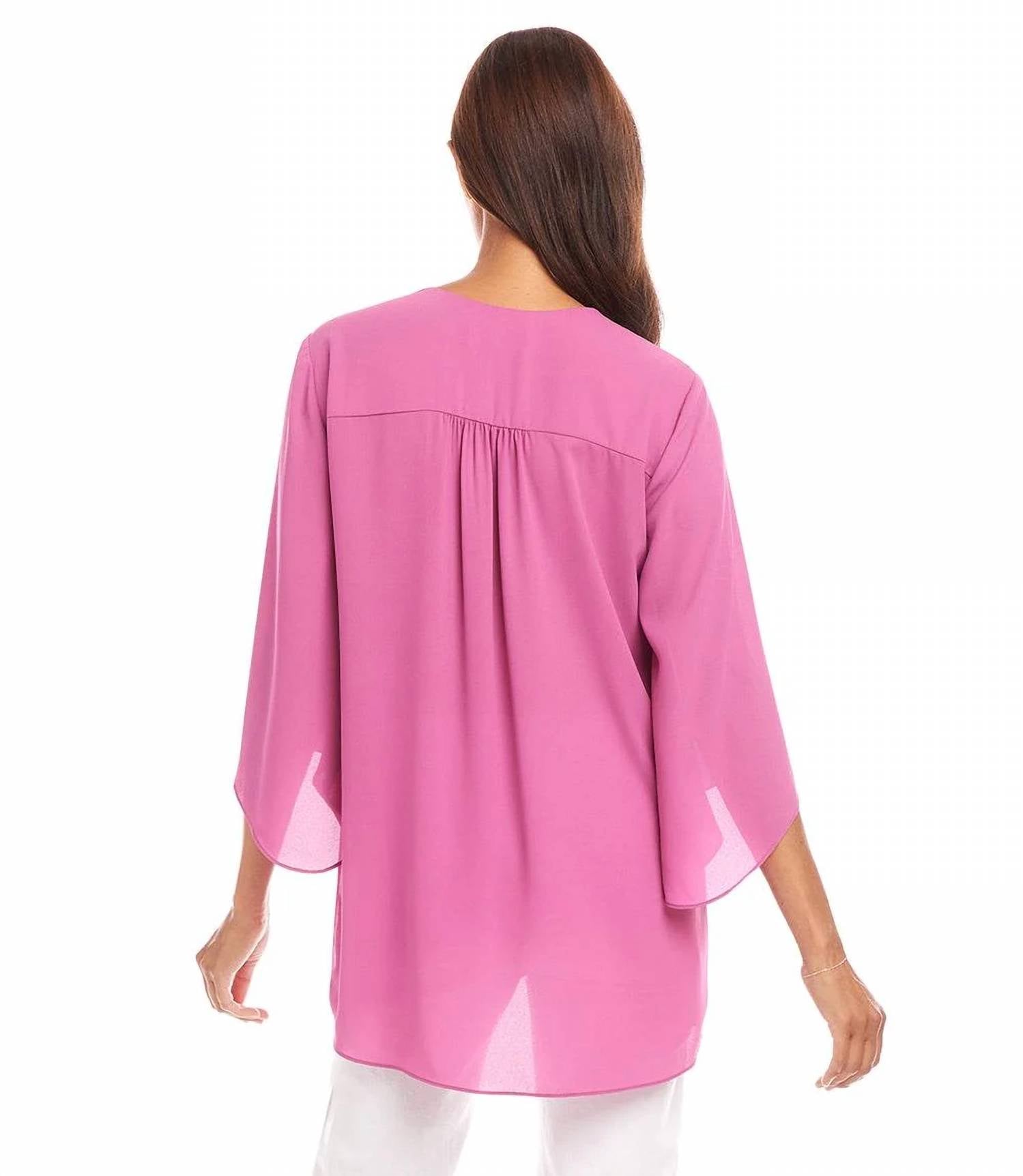 Karen Kane - Bracelet Sleeve Asymmetric Top