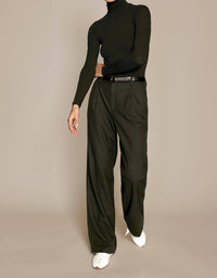 Sold Out NYC Turtleneck Long Sleeves Top in charcoal - women's sweater - alternate view