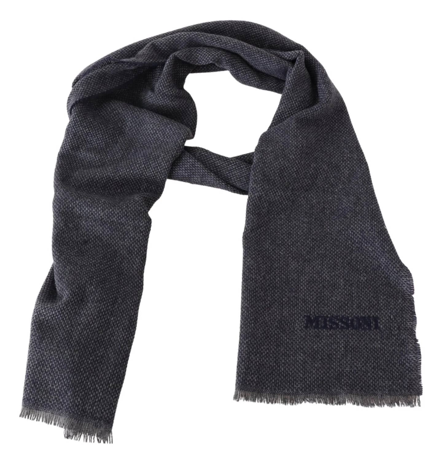 Missoni - Men's Wool Scarf With Logo Embroidery
