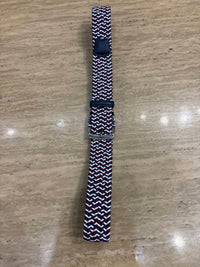 Torino Leather Men's Italian Braided Leather & Linen Elastic Belt in multi - men's accessory - detail view