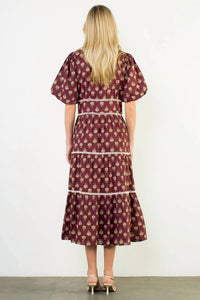 THML Kamila Autumn Dress in red - women's dress - alternate view