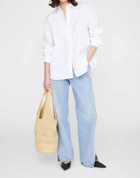 Anine Bing - Women's Leah Logo Hobo Raphia Bag