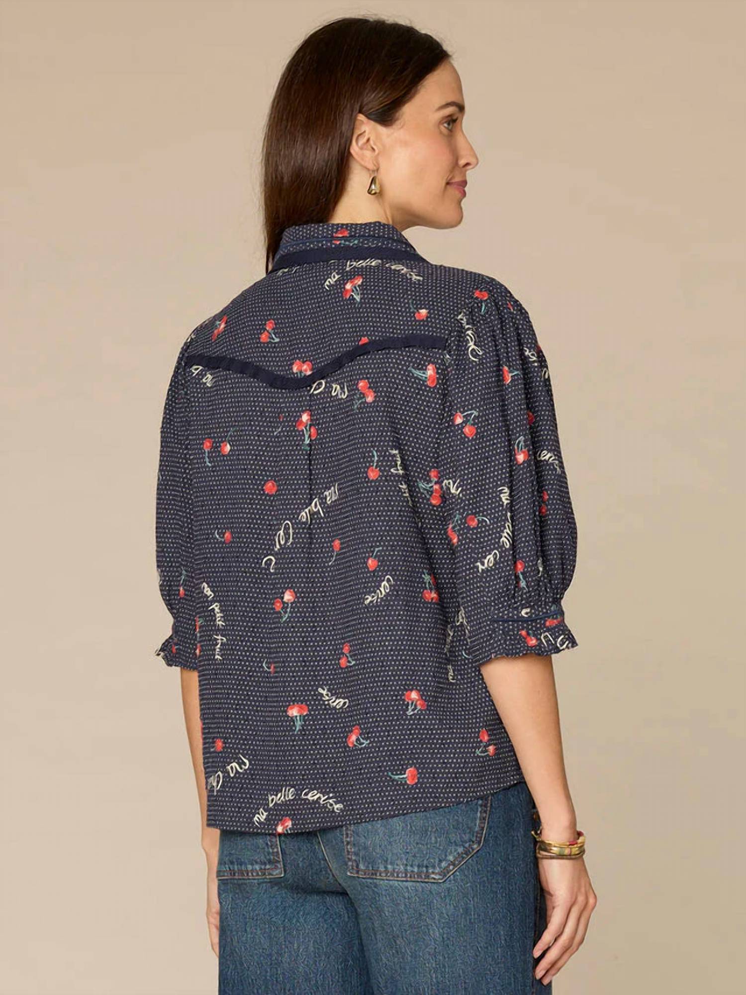 Democracy - Elbow Printed Woven Top
