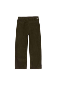 Obey Clothing Men's Dean Faded Wash Cord Pants in black olive - men's pants - detail view