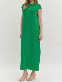 entro Talk This Way Maxi Dress in green - women's dress - detail view