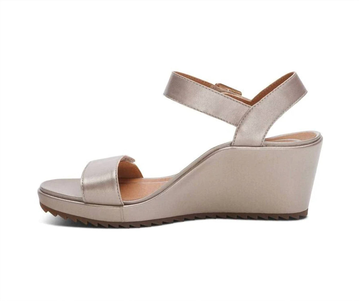 Aetrex - Women's Andrea Quarter Strap Wedge