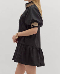 entro Colorband Mini Dress in black - women's dress - view 4