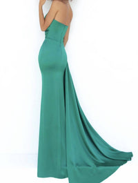Tarik Ediz - Strapless gown with slit