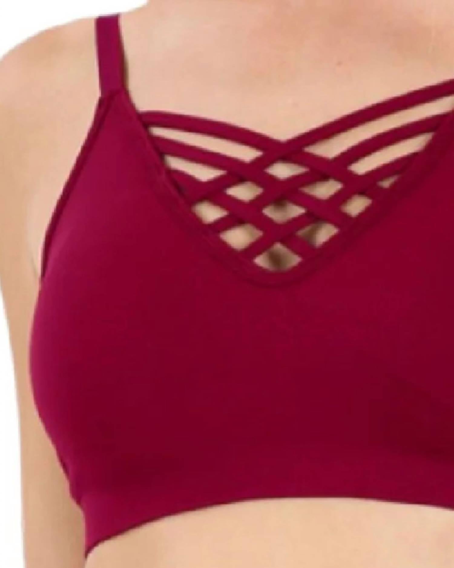 Zenana - Front V-lattice Bralette - Plus