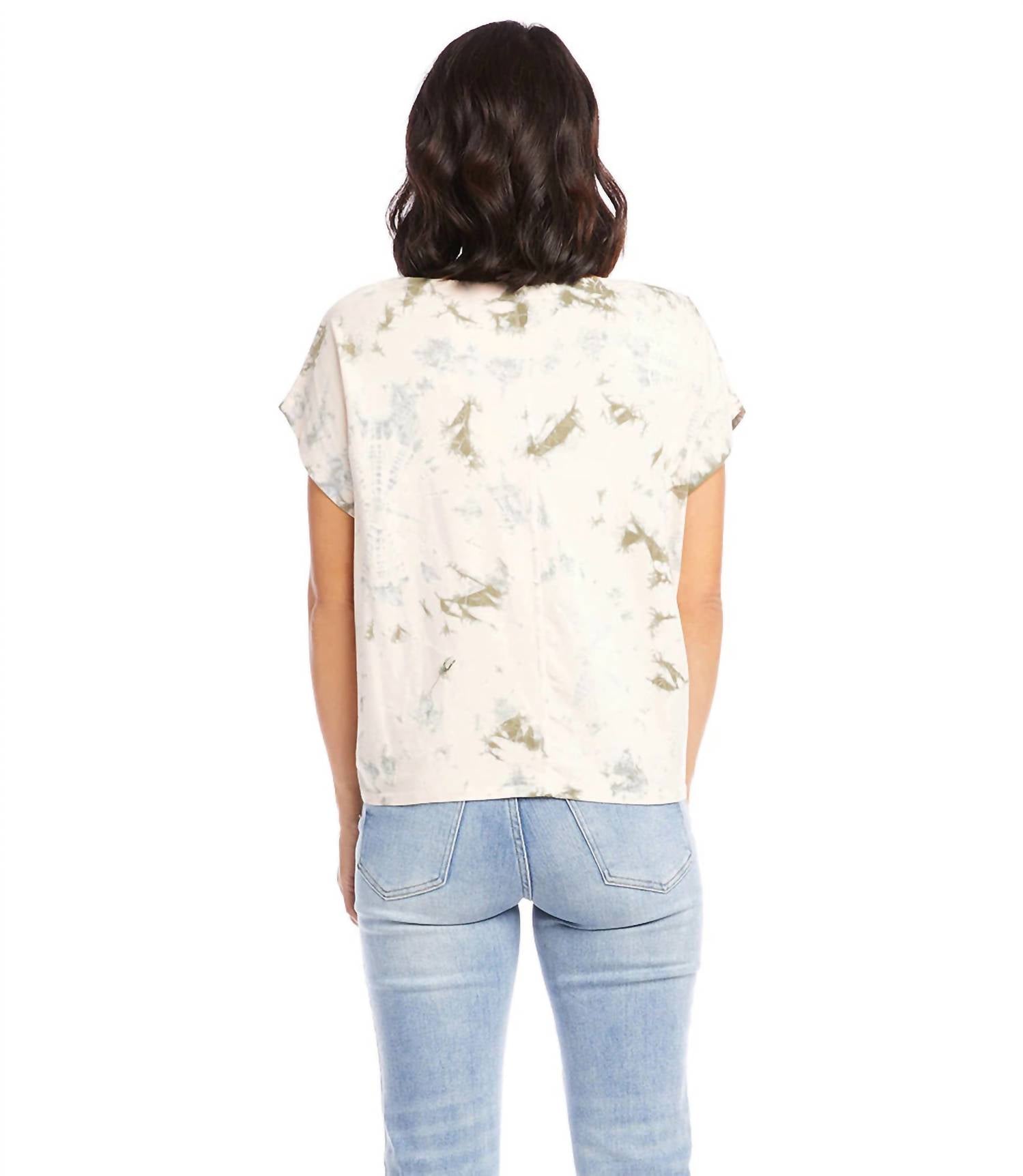 Karen Kane - Penny Tie Dye Front-tie Short Sleeve Top