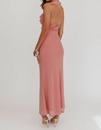 One & Only - Rosey Ruffle Front Maxi Dress