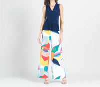 Clara Sun Woo - Sleeveless Front Tie Soft Knit Top