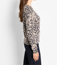 Nic + Zoe - Wild Dot Buttoned Up Sweater