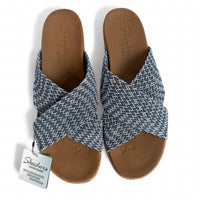 Skechers Women's Cali Beverlee Vacation Mode Wedge Sandals in blue - women's sandal - detail view