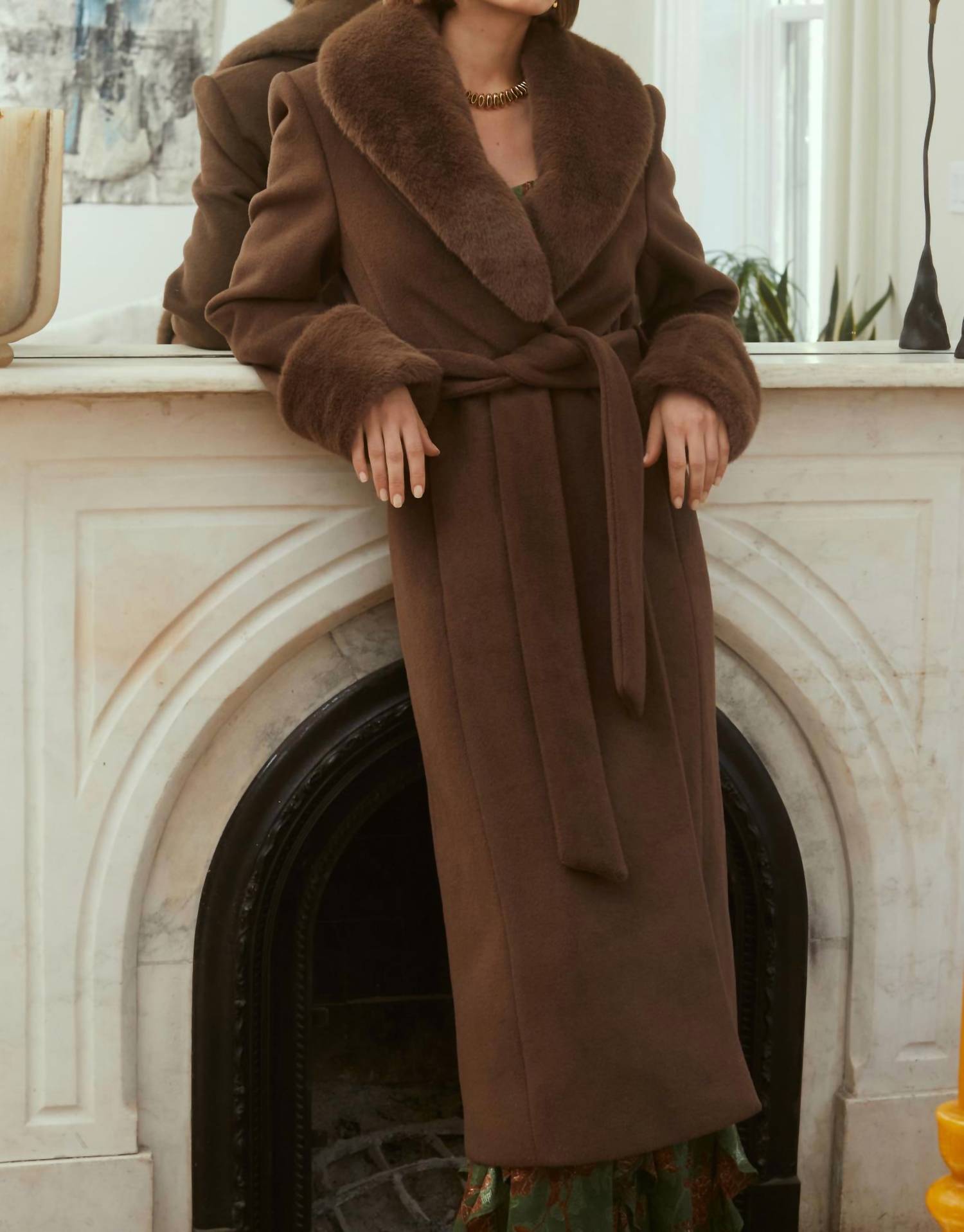 ALLISON NEW YORK Valencia Coat in mocha - women's jacket - view 9