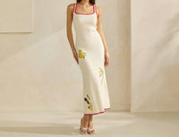 Able - Lemon Embroidered Sweater Dress