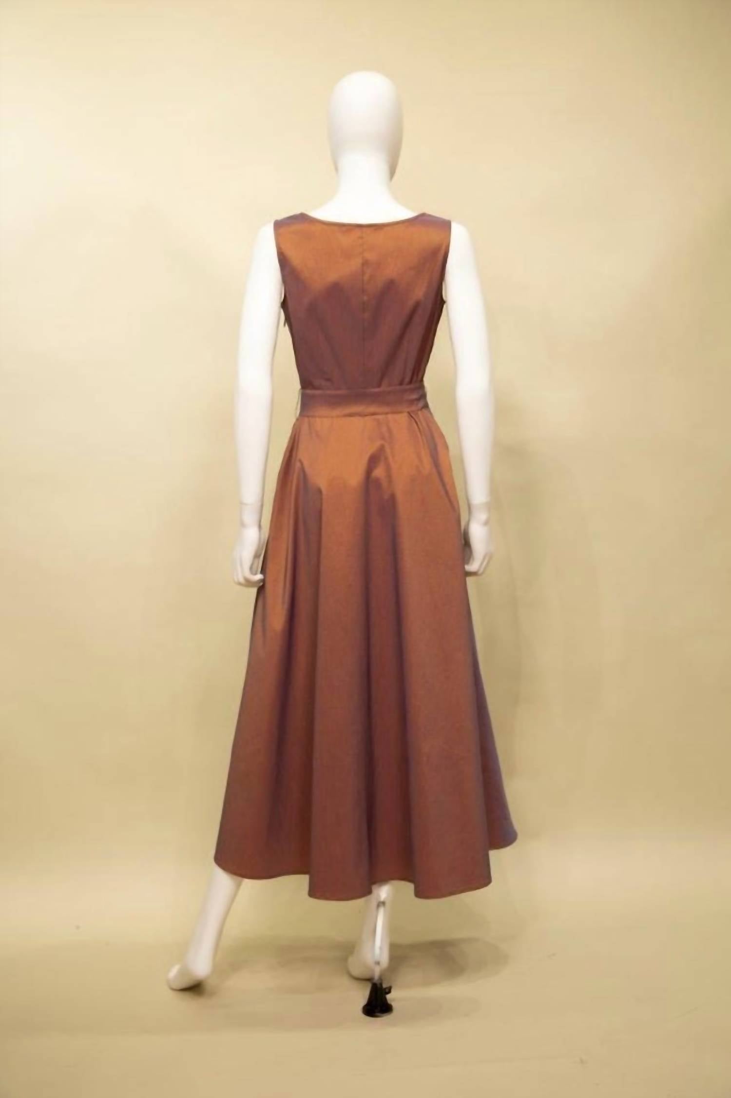 Samuel Dong - Women's Self Belt Sleeveless Dress