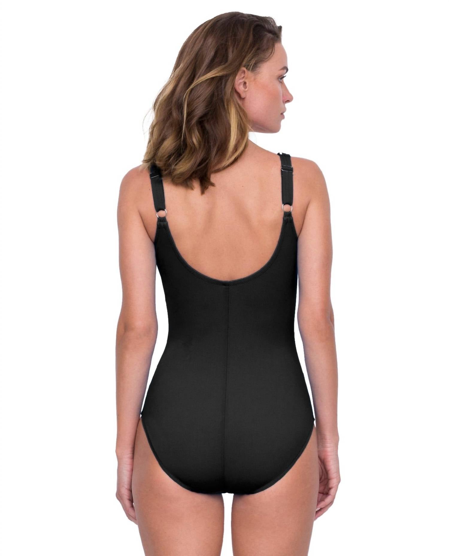 Gottex - Full Coverage Surplice High Back One Piece Swimsuit